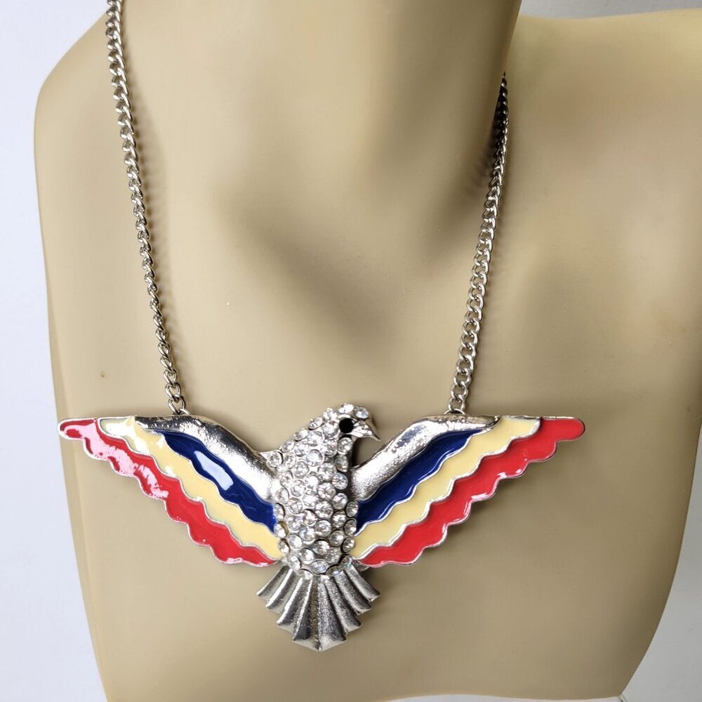 Eagle Pendant Necklace Statement Bird Pendant